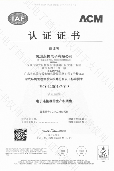 ISO-14001:2015 Certification