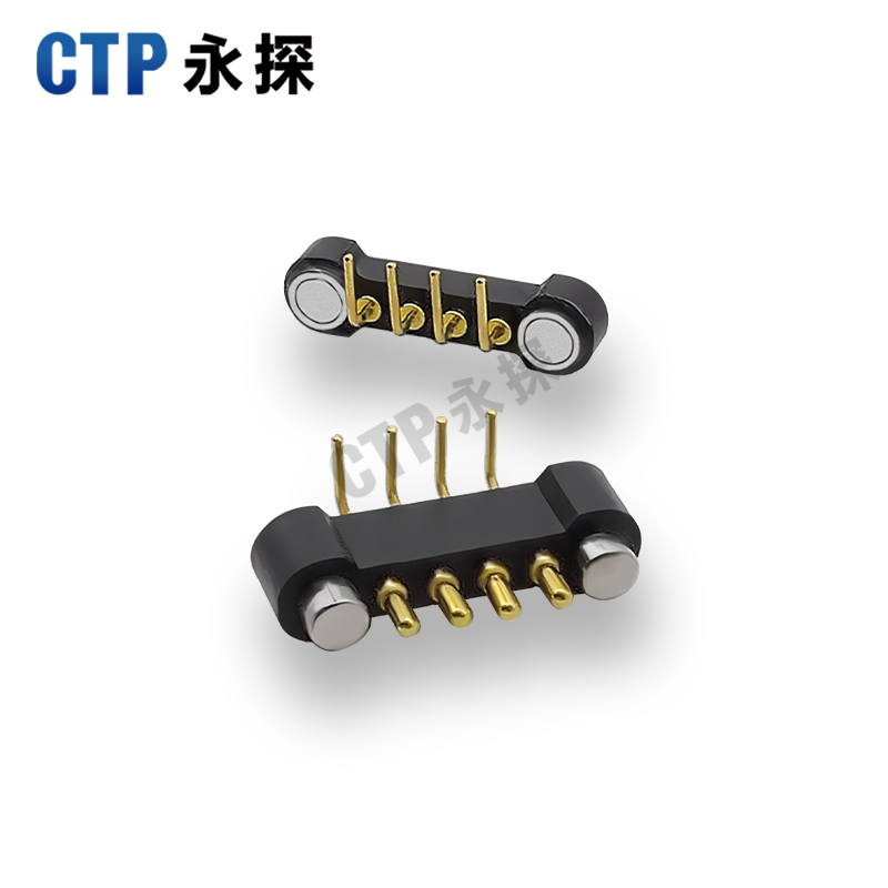 永探4PIN折弯磁吸pogopin