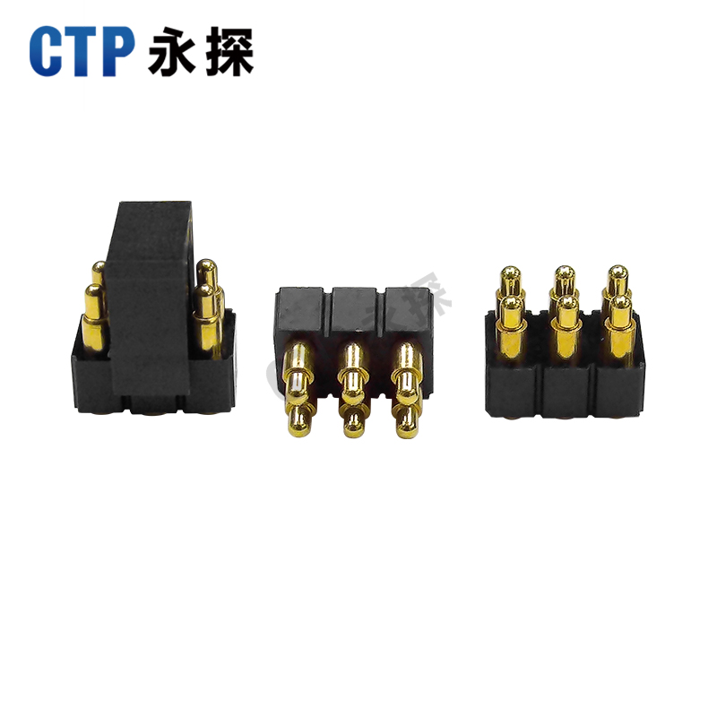 替代Mill-Max弹簧针带抓取帽6Pin PogoPin连接器非标厂家定制